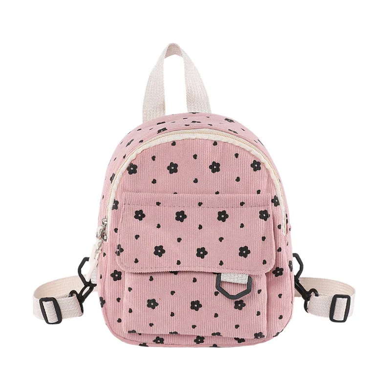 Japanese corduroy cute small bag backpack female 2024 new all-in-one soft sister student backpack