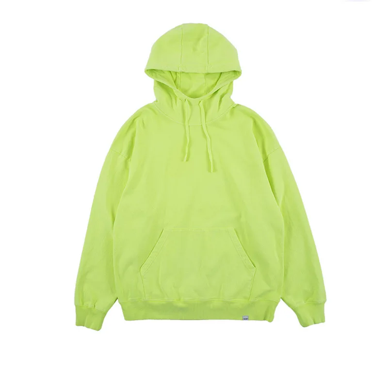 Hoodies manufacturer Multi colors lime green urban plain knit custom hoodies