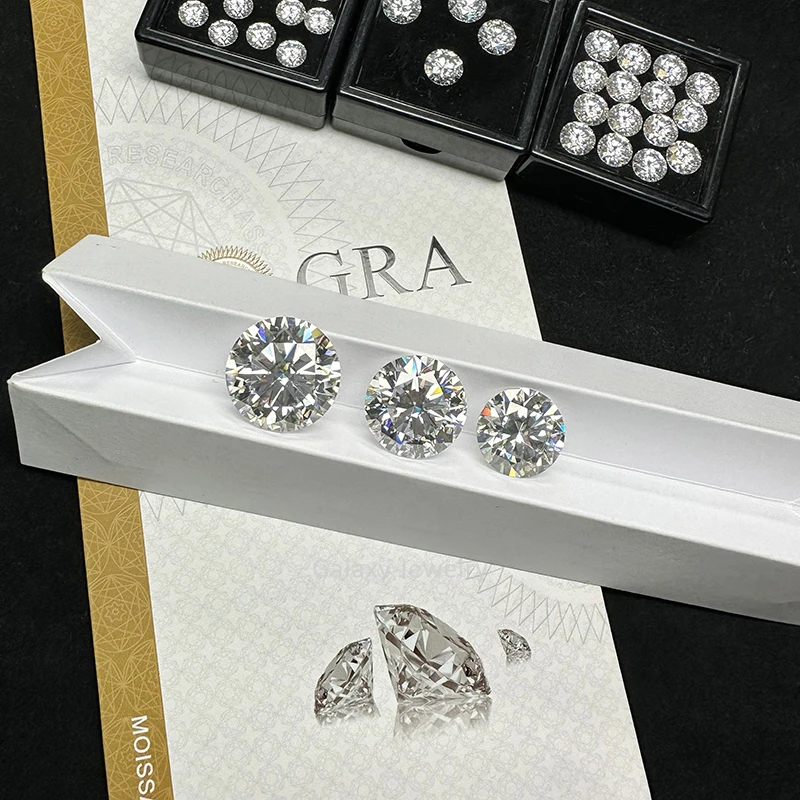 Handmade Excellent Cut Loose Moissanites D White Color VVS Clarity 3mm-10mm Moissanite Diamond Hearts And Arrows Moissanita