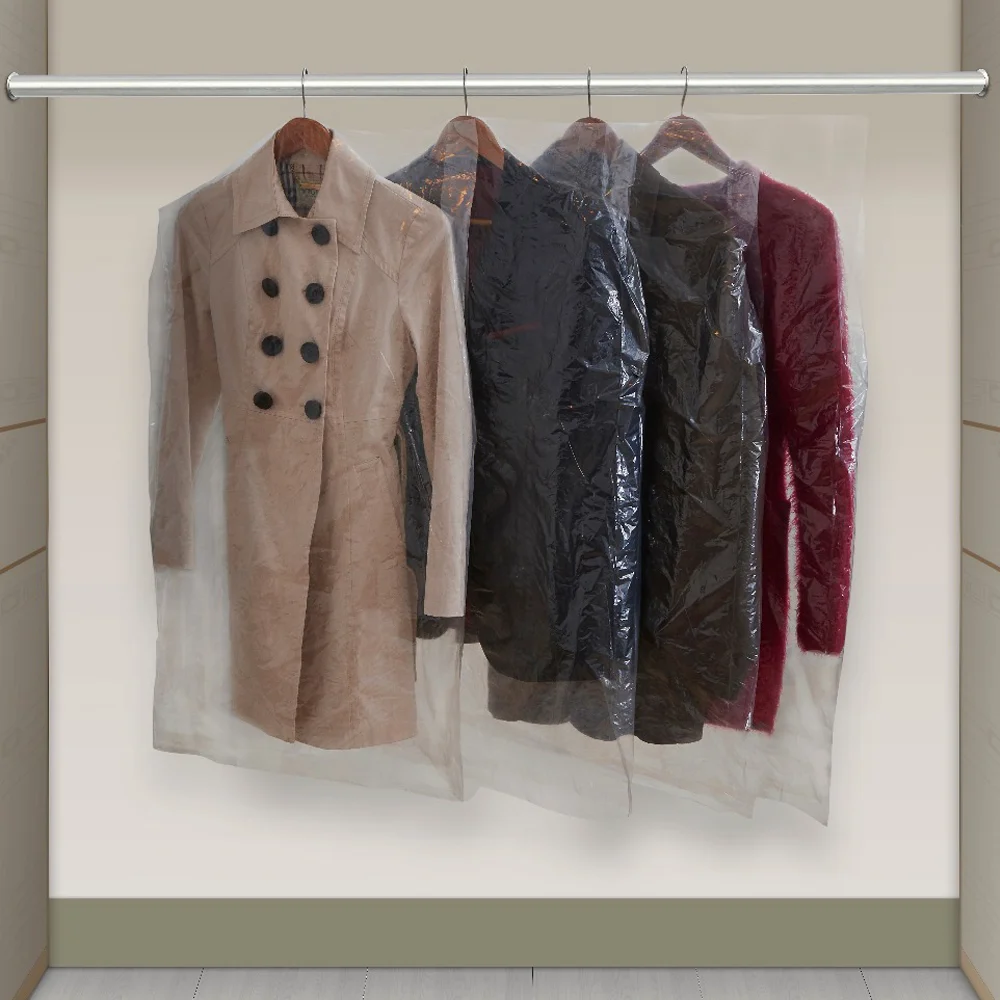 Biodegradable LDPE Plastic Clothing Laundry Suit Coat Dust Cover Garment Poly Bag Rolls Dry Cleaning Bag Making Machine