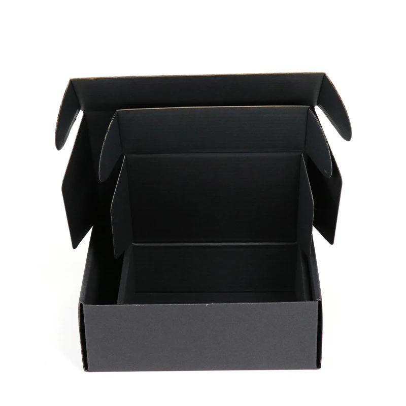 Black Printed Cardboard Paper Gift Box for Clothing Shoes Electronics Packaging for Craft Use for Shipping and Mailing