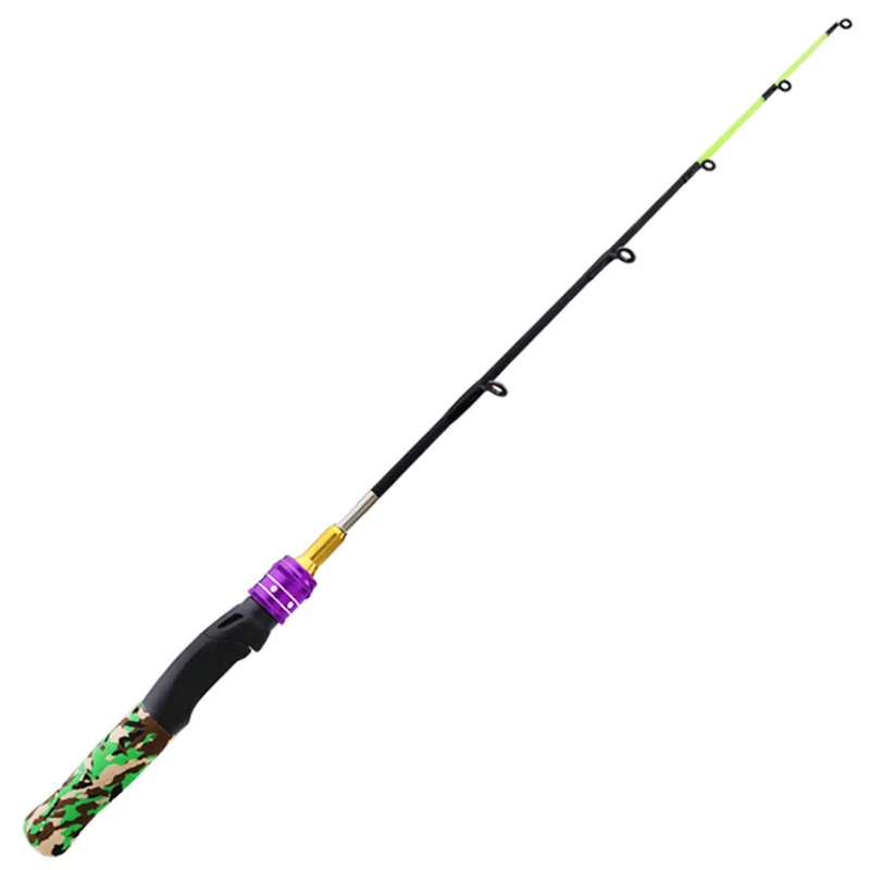 Tcoedm 61cm Ice Fishing Rod Carbon Spinning Winter Raft Shrimp Carp Fishing Child Pole Winter Fishing Rod