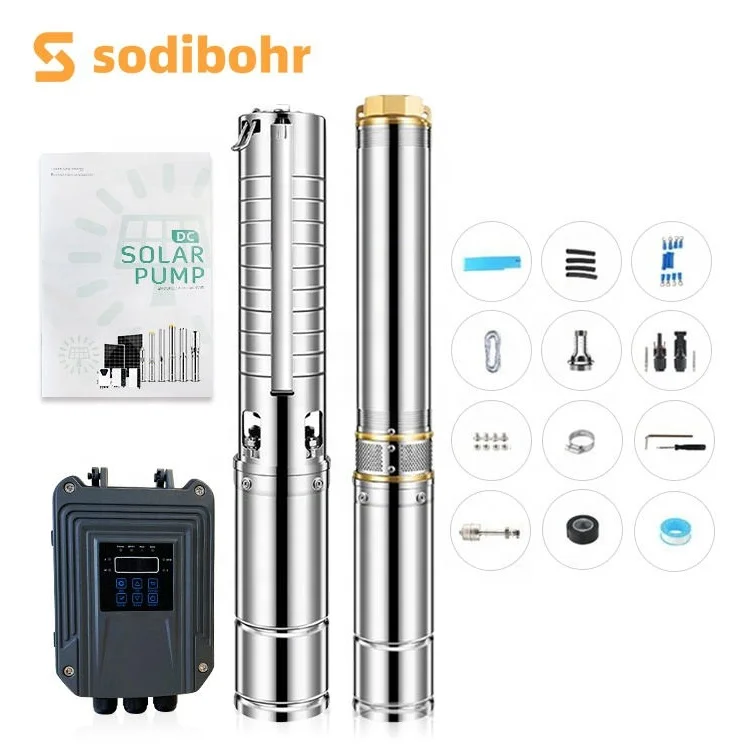 6 inch8 inch 7.5Kw 10Hp High Pressure Brushless Ac Dc Solar Powered Panel Kit with Submersible Domestic Water Pump