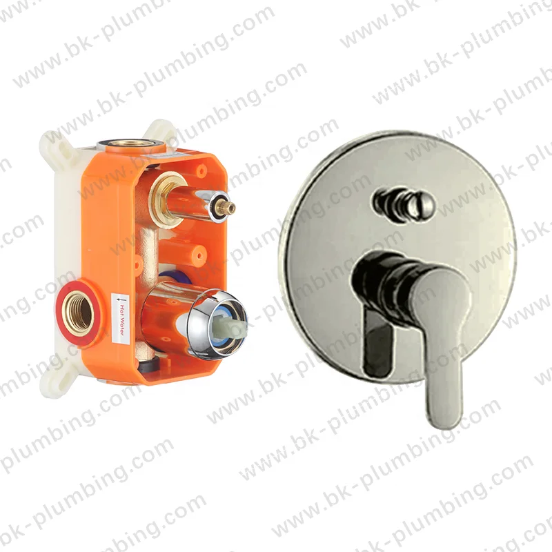 Brass Robinet Switch Wall Mounted Concealed Bathroom Mixers Knurled Faucet Bath Shower Mixer Valves With Diverter