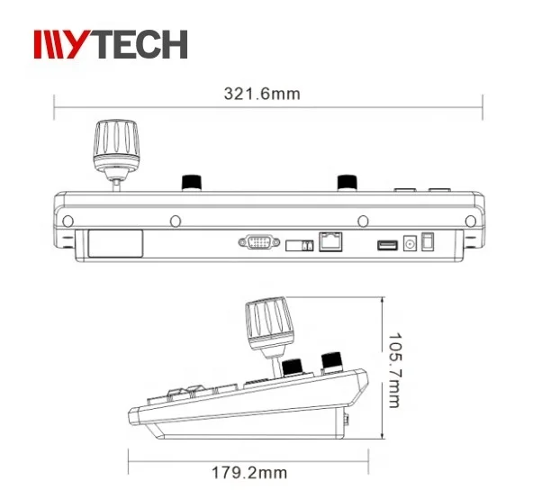 Hot  video conference system control keyboard 4D joystick with poe aluminum housing controller