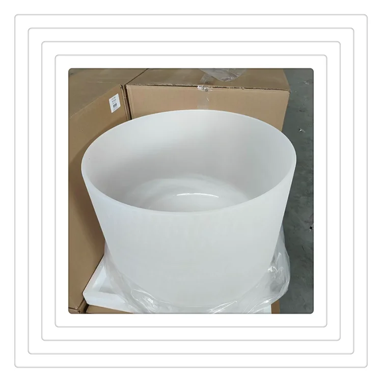 Поющая чаша из непрозрачного молочного хрусталя, 24 дюйма