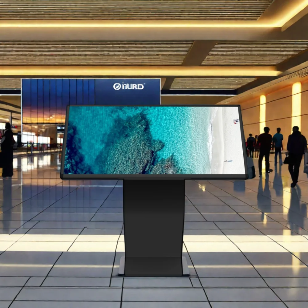Floor Standing Interactive Machine Touch Screen Exhibition Wayfinding Information Kiosk