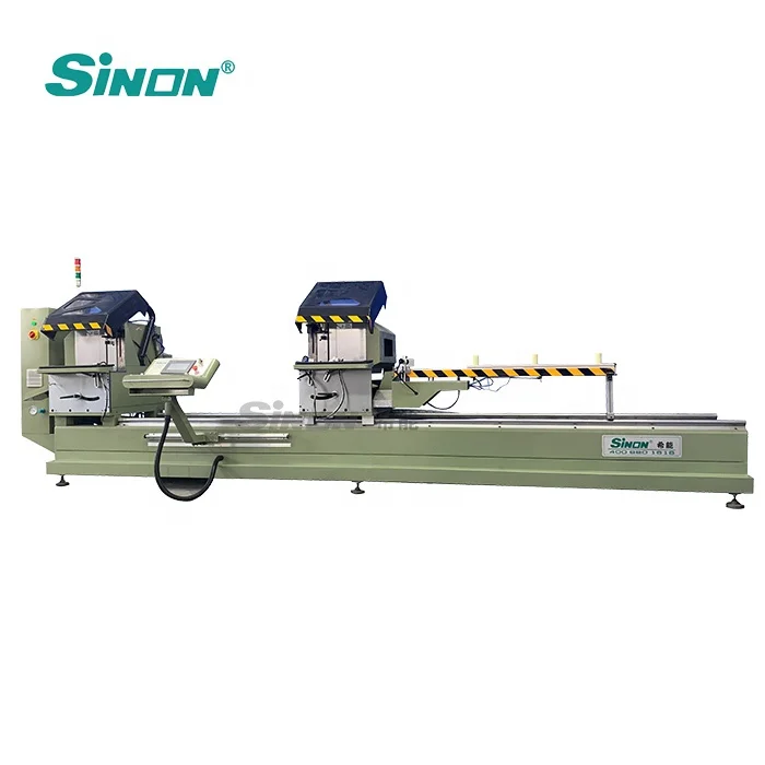 automatic positioning aluminum window profile cutting machinery with 135mm sawing width