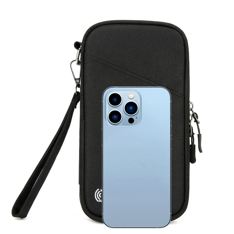 Custom Logo Women Rfid Blocking Passport Holders Bag Passport Wallet for Men Traveling Credit Cards Case Document Organizer