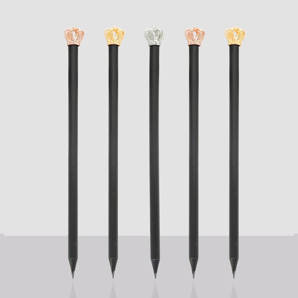 Office & School Pencil Loose Packaging personalized black pencils gift Crown pencil