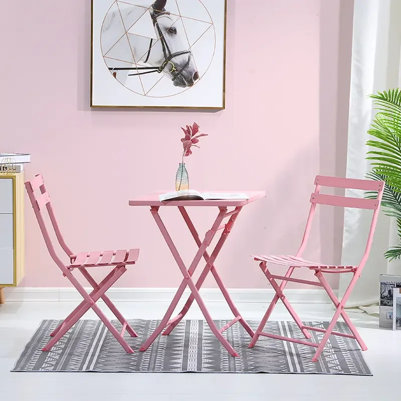 Floral Outdoor Folding Home And Garden Leisure Bistro Sets With 1 Table 2 Chairs