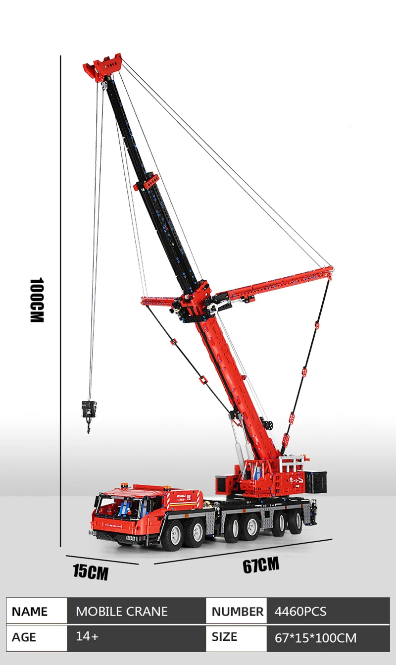 Assembly Brick Toys Kids Birthday Gifts Mould King 17013 Building Bricks Crane Truck Gift Blocks For Children (11)