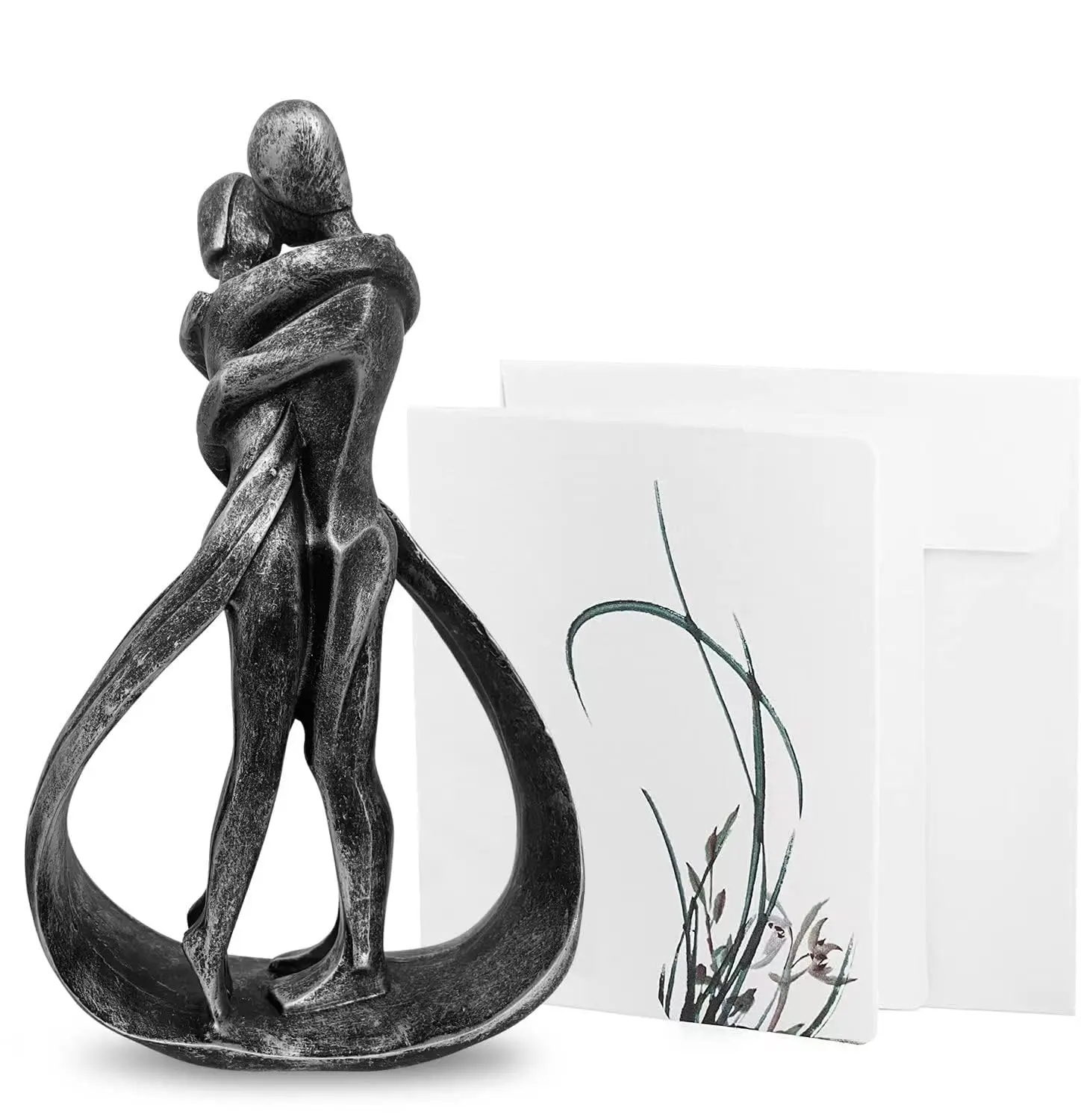 Custom Resin Crafts Abstract Couple Angel Statue Figurine for Home Decoration