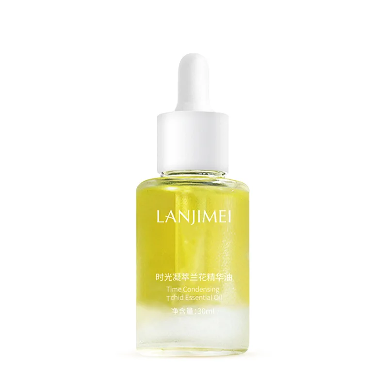 Time condensate orchid essence oil small molecule facial shrinkage pores brighten skin color plant orchid essence oil