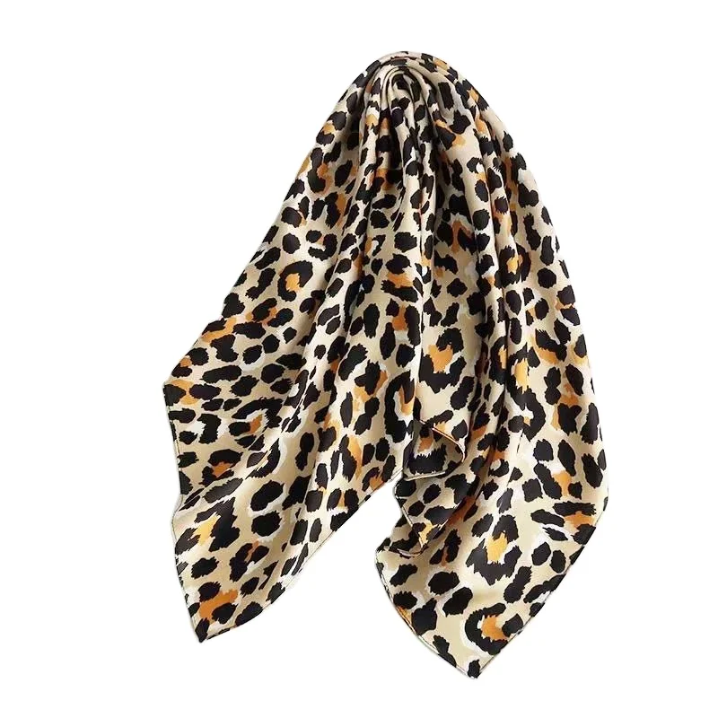 Leopard print square scarf silk small 70*70 ladies professional