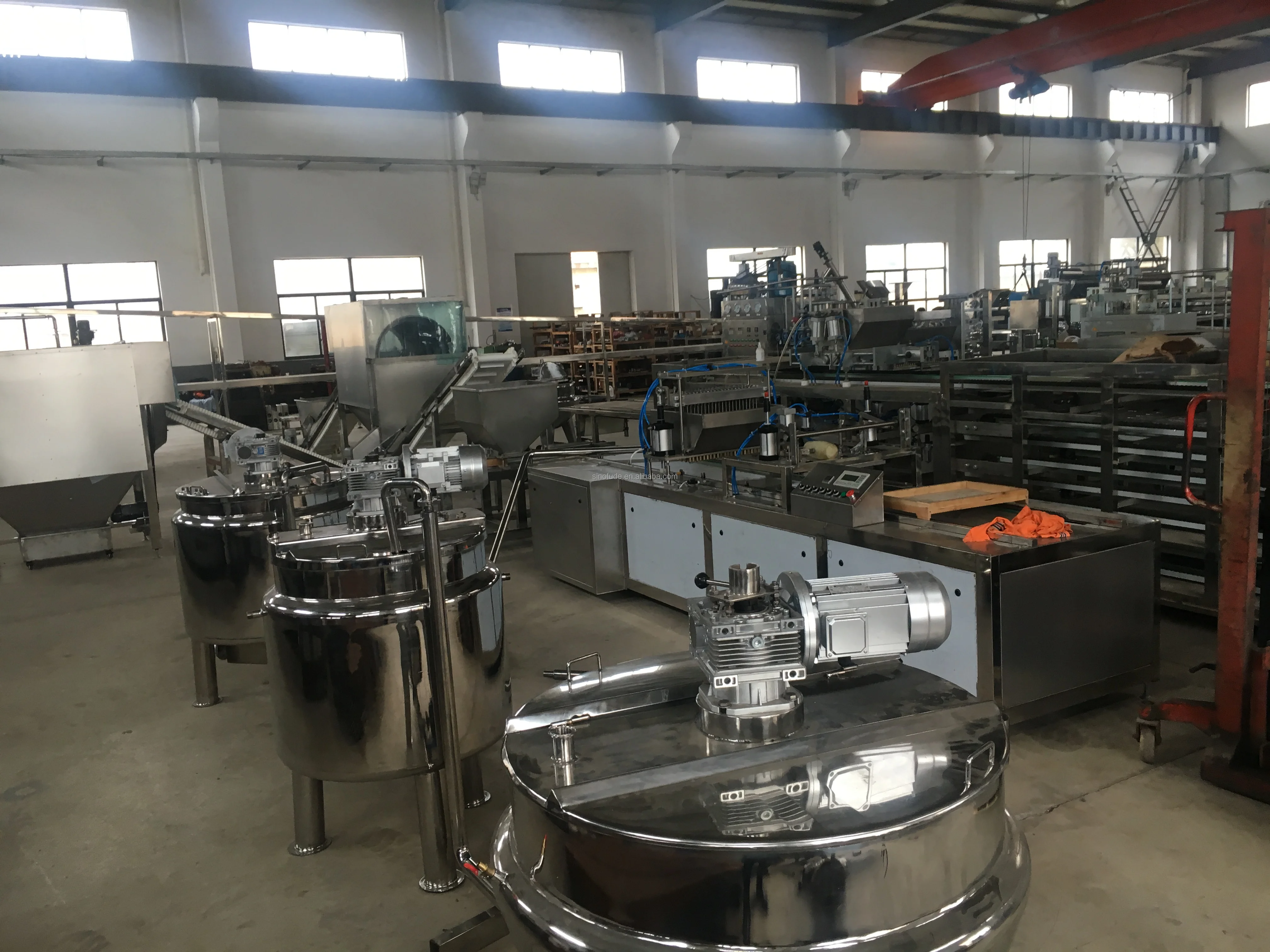 pectin vitamin gelatin jelly candy making machine manufactory gummy bear depositing production line starch mogul line