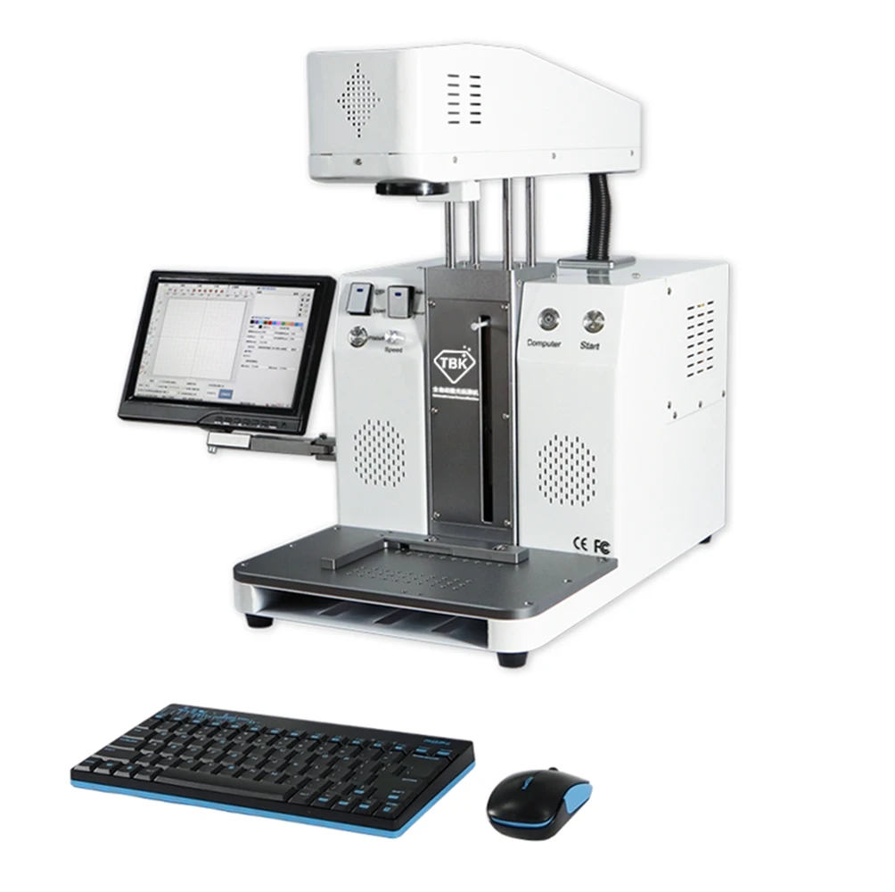 TBK-958C DIY Laser Marking Machine For iPhone 8-12 Pro Max Back Glass Remover Frame Cutting Separator With 2 Pieces Molds