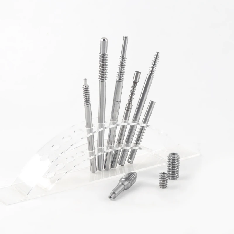 High precision CNC custom shafts 40CR noiseless auto worm motor shaft