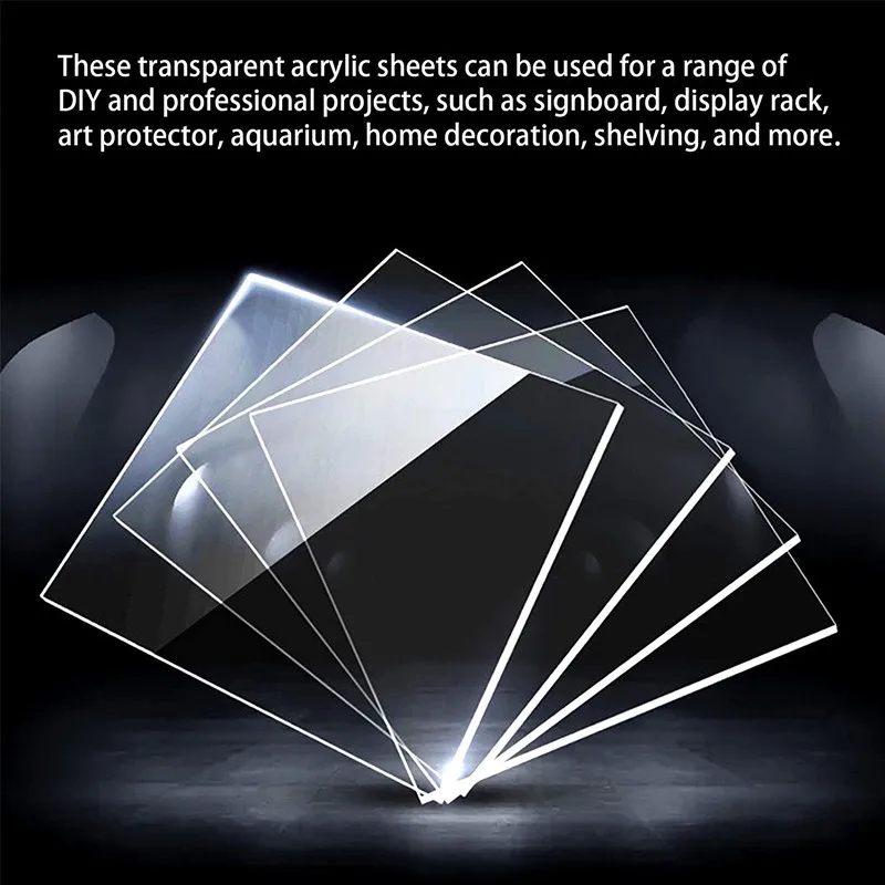 Factory manufacture customized size 12' x 12' clear cast acrylic plastic sheets panels with free sample