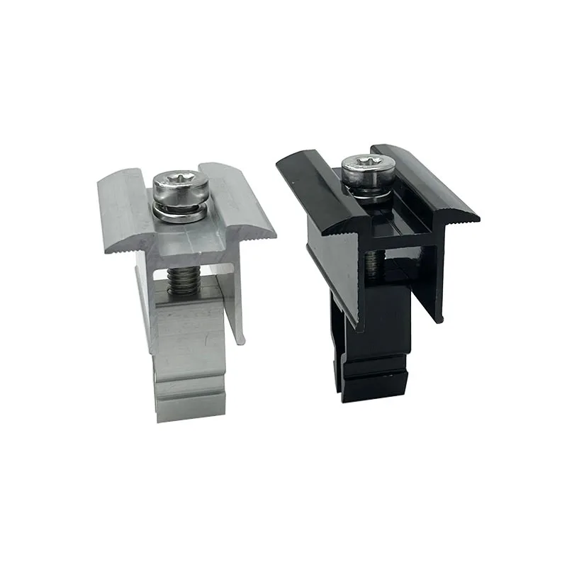 High Quality Solar PV Structure Panel Quick Mount Clip Rapid Black Aluminum Mid Clamp For Roof Mounting Solar Panel