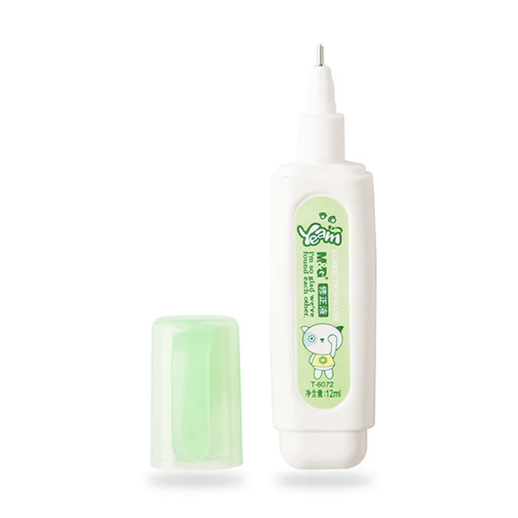 Factory Wholesale Cute School Office Stationery Fast Dry  Correction Pen Correction Fluid
