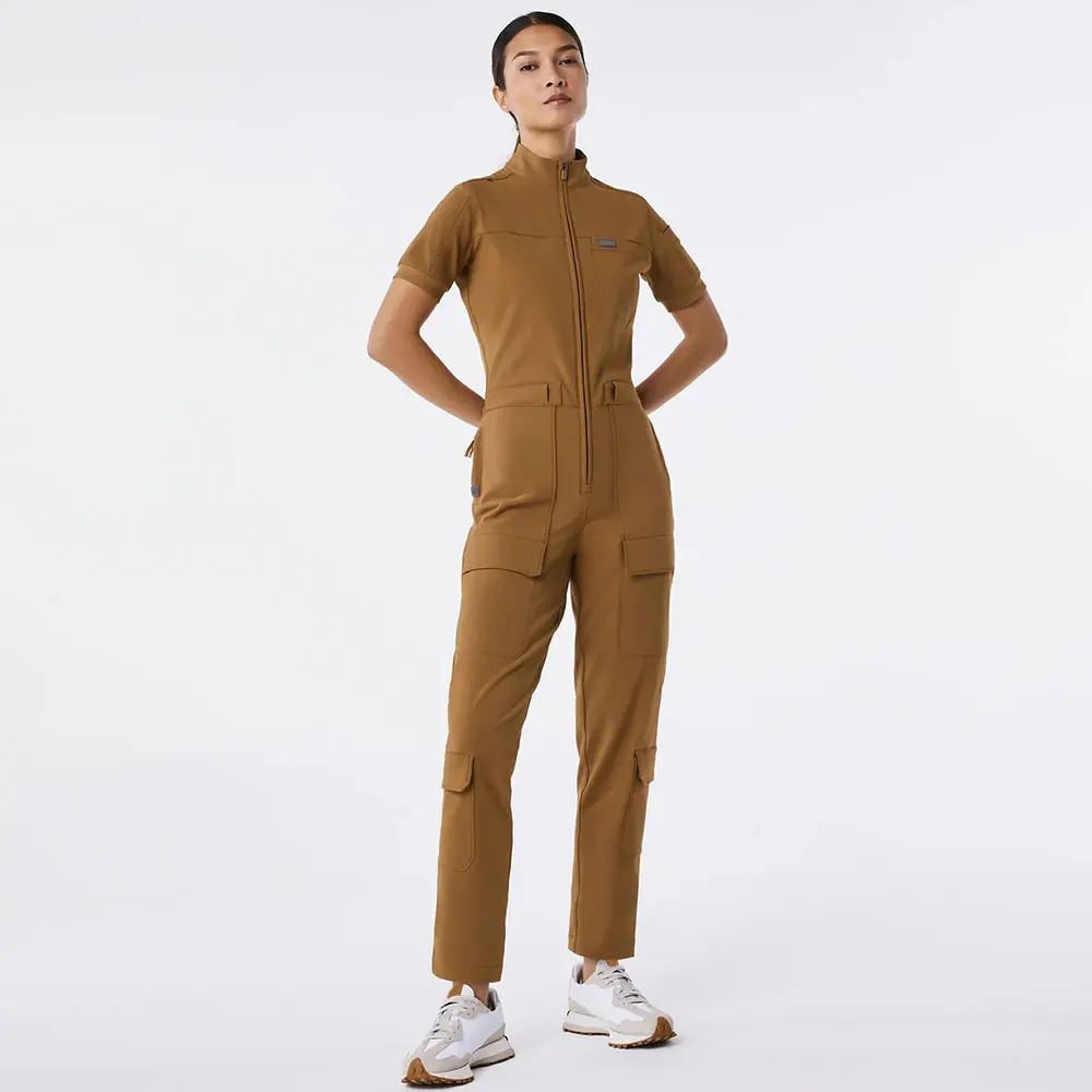 Bestex Customized One Piece Scrub Jumpsuit Women Doctor Medical Scrubs Clothes Manufacturers Nursing Jumpsuit Uniform for Women