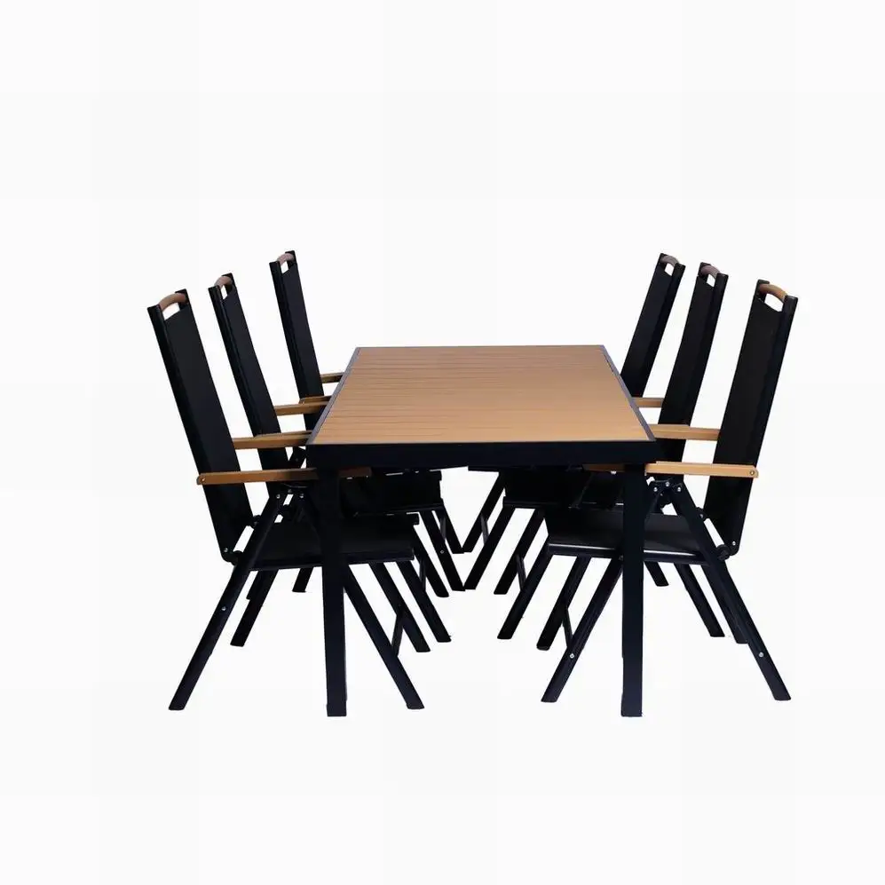 Modern Extra Large Luxury Wedding Outdoor Metal Aluminum Garden Table Outdoor Six Person Poly Garden Table