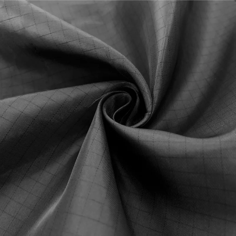 White color Microquilt Carbon yarn polyester ESD conductive 0.6% carbon thread microfiber fabric