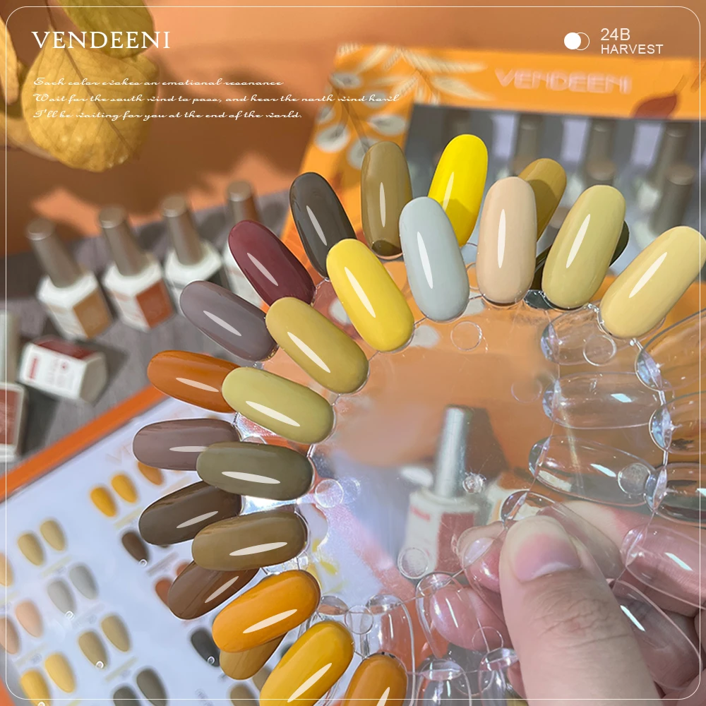 Vendeeni 24 Цветной Гель-лак набор частная марка 15 мл бутылка био-Гели Soak Off бесплатный образец нетоксичный гель лак для