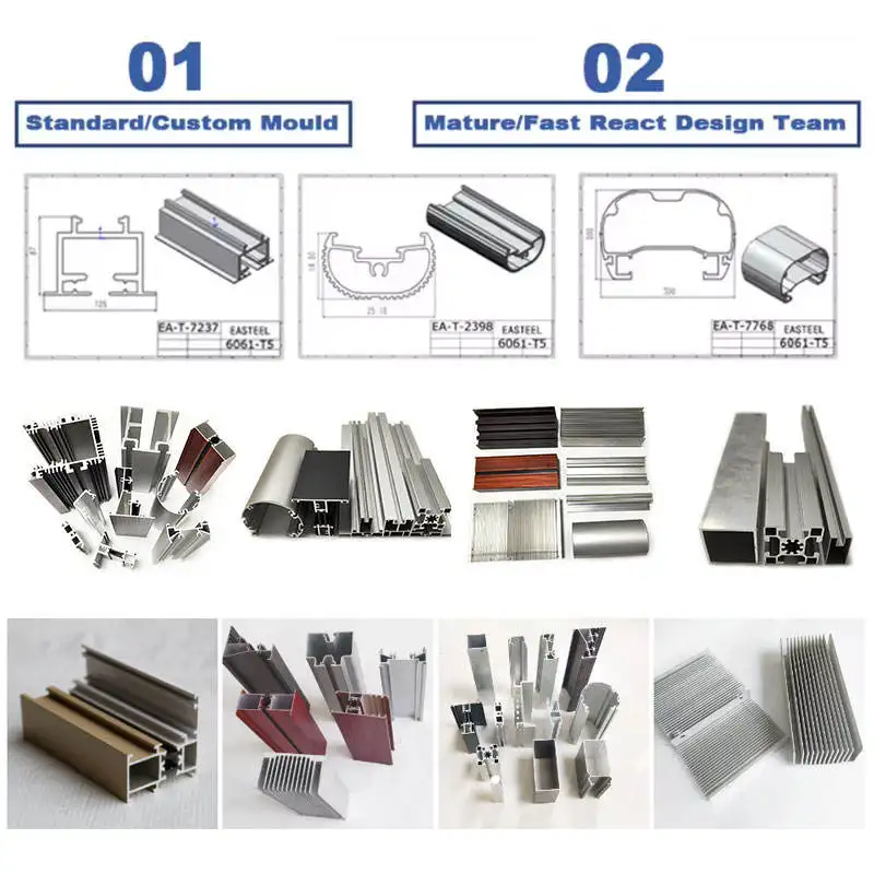 Factory Custom All Kinds Of Aluminium Extrusion Profiles Factory Price 6061 Aluminium Extrusion Profile