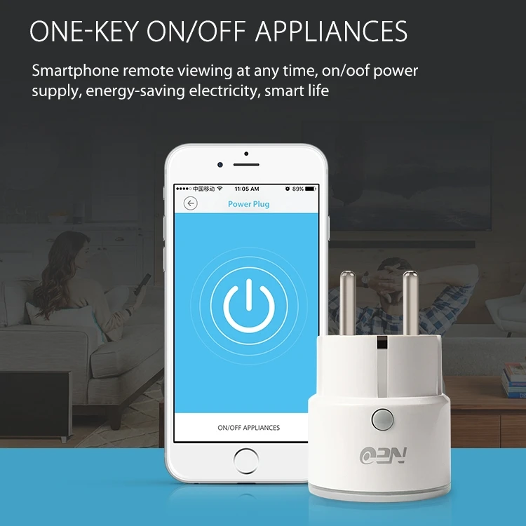 Лучшие продажи App управление NEO NAS-WR01W 16A штепсельной вилки евро ГРМ Мини 2 4G Wi-Fi электрическая штепсельная вилка EU с измерителем мощности