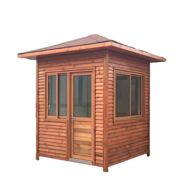 Prefabricated wooden house for living wooden garden house use for outdoor kiosk