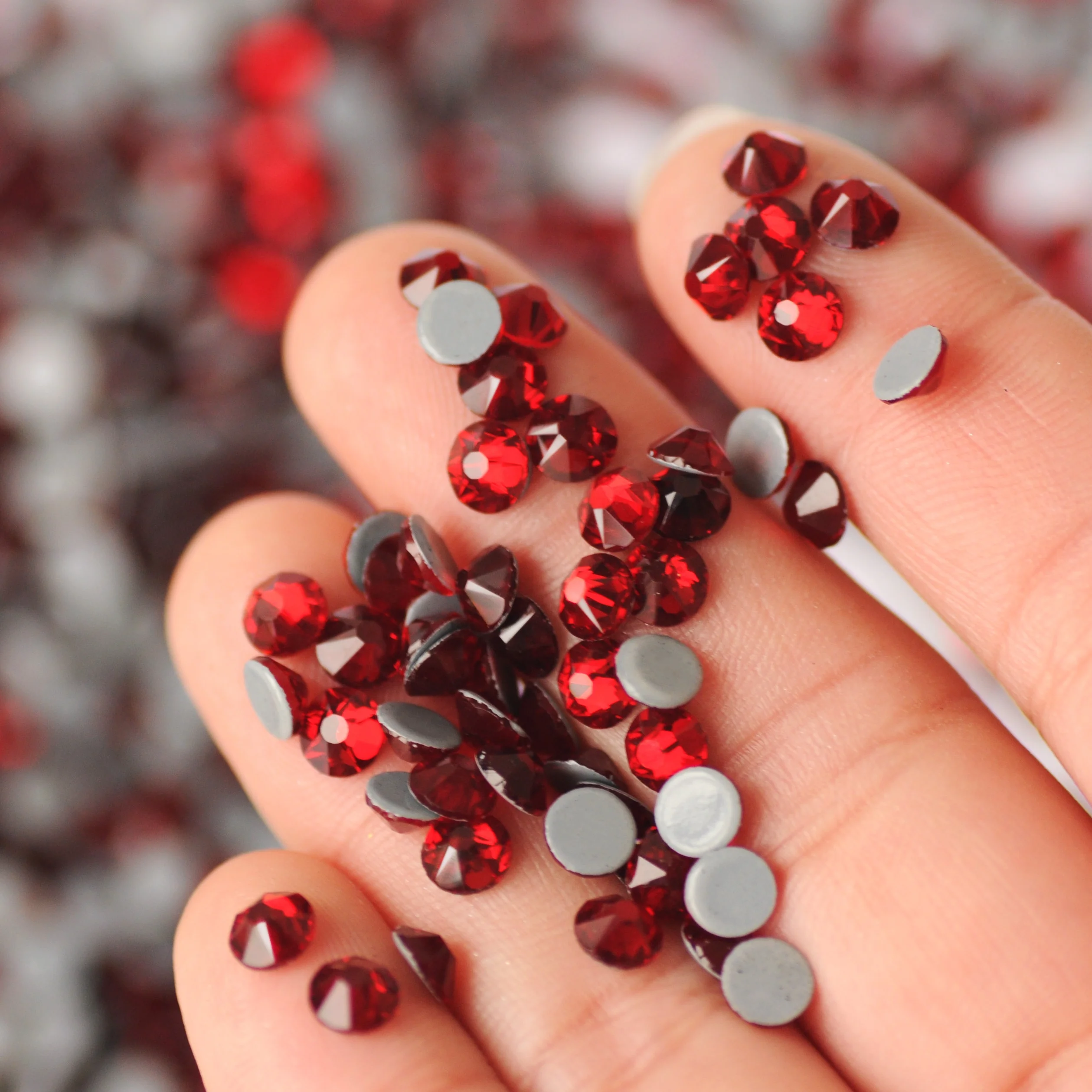 YANRUO Темный siam garnet Стразы цветная карта аксессуары для одежды стеклянные стразы на ткани