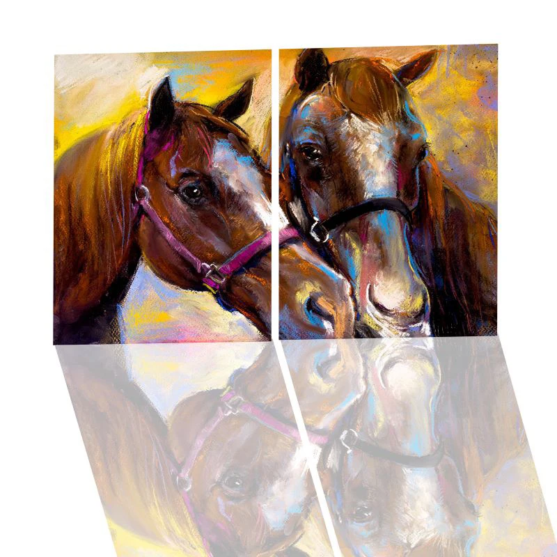 2 панели, животные, холст, печать, Современная печать, холст, искусство, масляная живопись, креативная подсветка, холст, принты с волокнами, светодиодные фонари