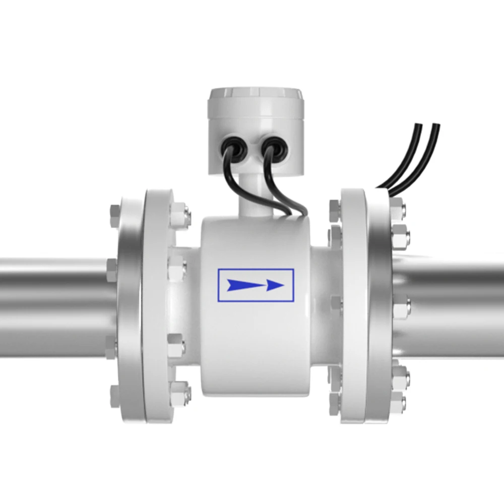 Industrial RS485 modbus water stainless steel remote type electromagnetic flow meters for acid