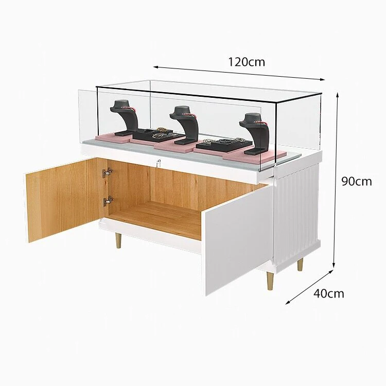 2024 Wholesale cheap price jewelry shop jewelry glass display showcase