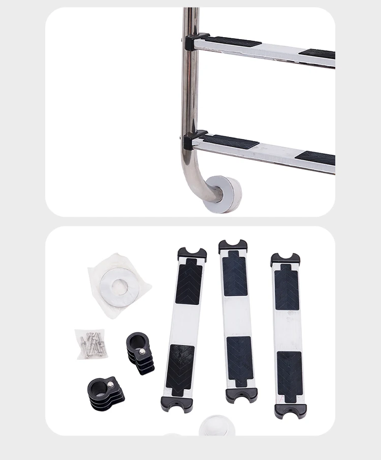 Direct Factory Good Price Polishing Customized 2-5 Steps 1.0mm Stainless Steel 304/316 Swimming Pool Ladders with Anchor Type