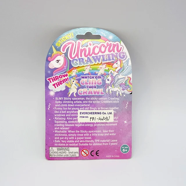 Sticky Wall Toys Tumbler Unicorns Elastic Squeeze Squishy Sticky Toys For Kids