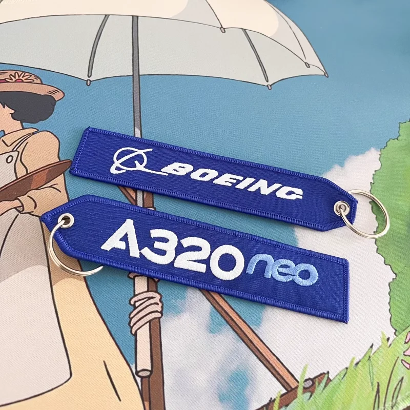 Cheap Promotional Gifts Custom Fabric Tag Woven Keychain Fabric Keychain Embroidery Keychain