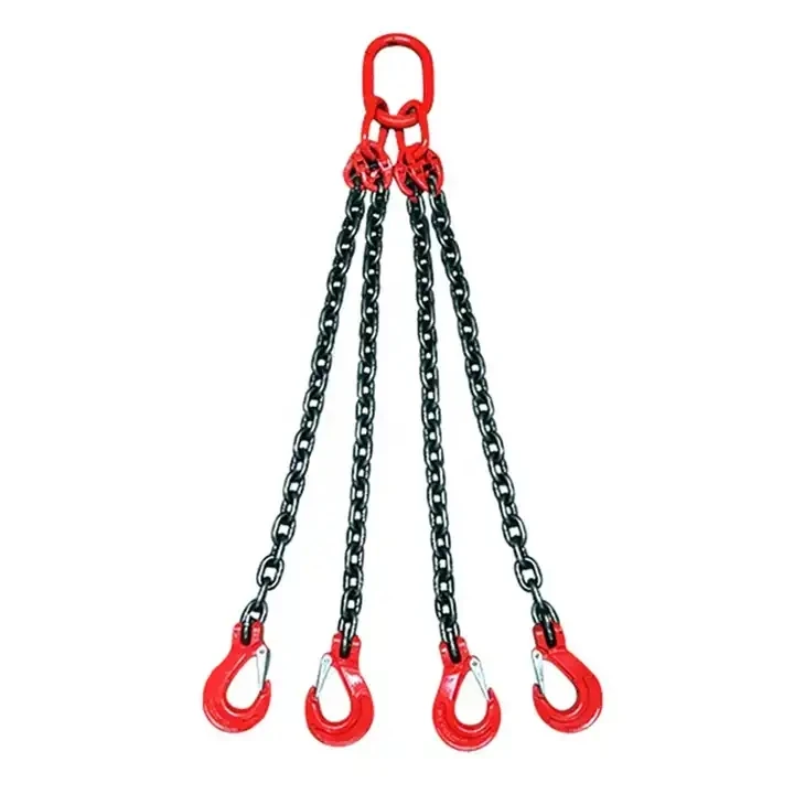 Hot sale 8 ton Grade 80 four leg alloy steel lifting chain sling for Industrial Use