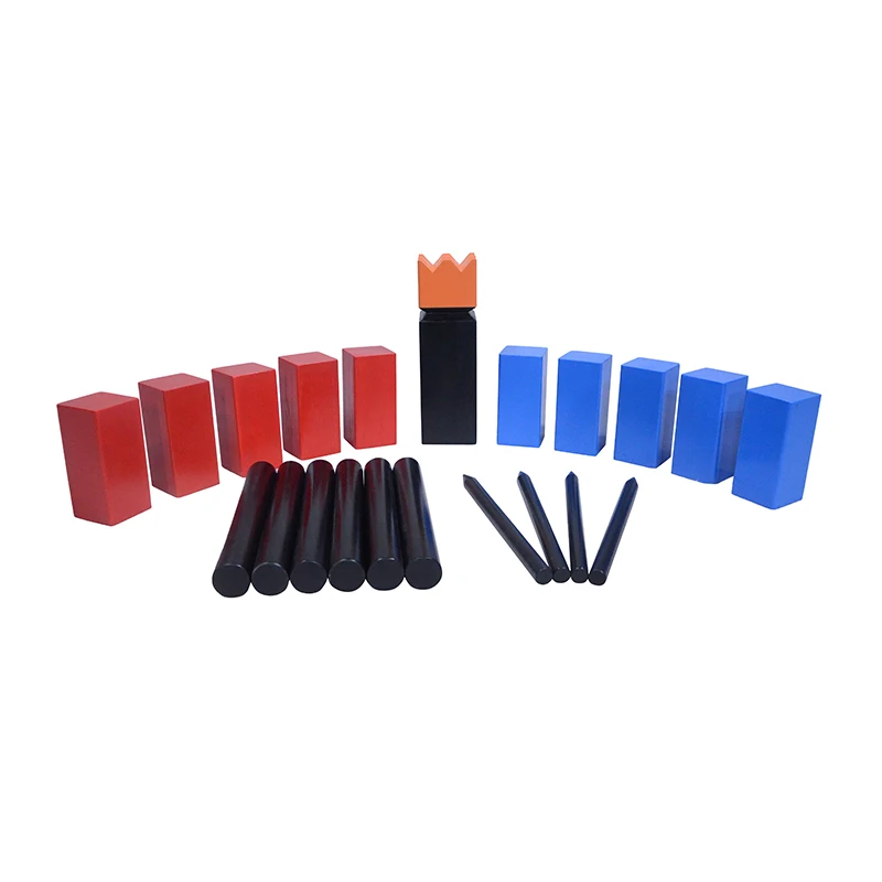 Wonderland Colorful Fsc Pine Kubb Viking Chess Toss Set Lawn Game Kubb