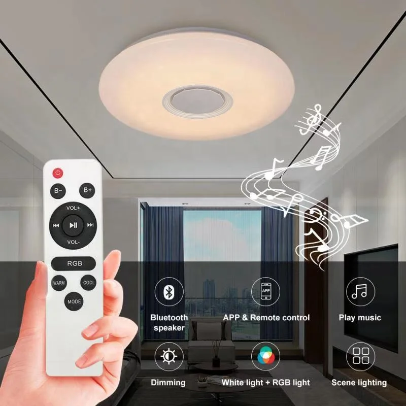 ENVIS smart ceiling rgb light dreamy colorful wireless music light speaker room decor lights with app control led ceiling lamp