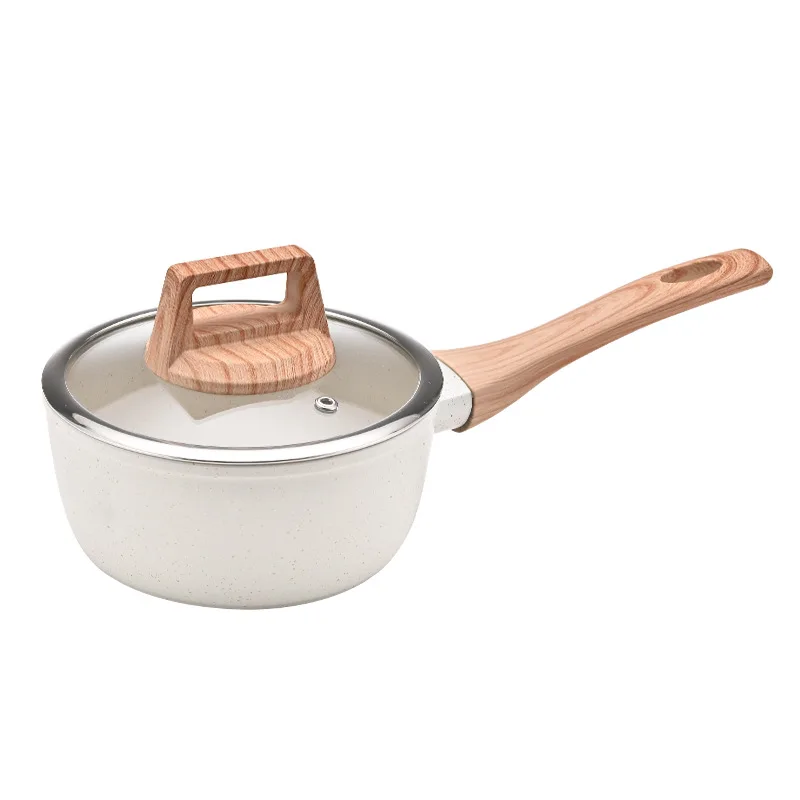 Wholesale 12 Pieces Metal Aluminum  Kitchen Cooking Pan Pot Set Non Stick Cookware Sets with Wood Handle