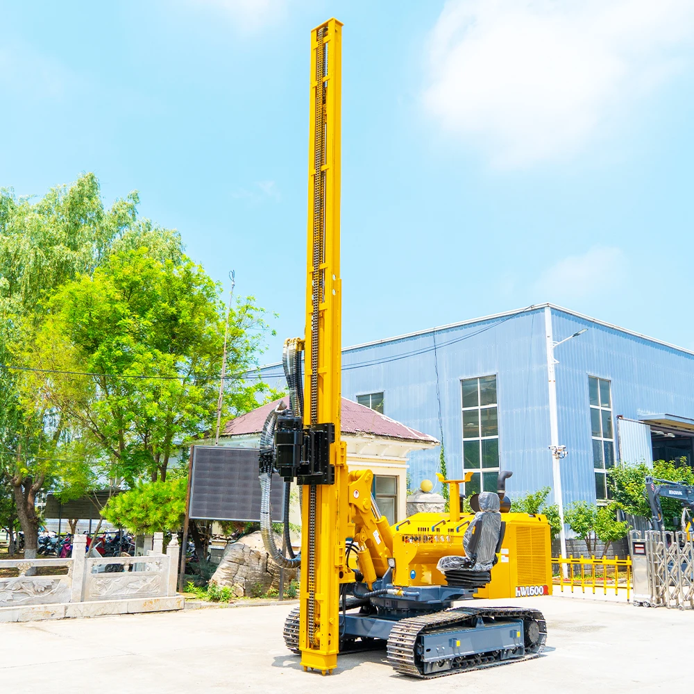 crawler solar ramming machine guardrail photovoltaic piling pile driver machine solar pile drivers with gps