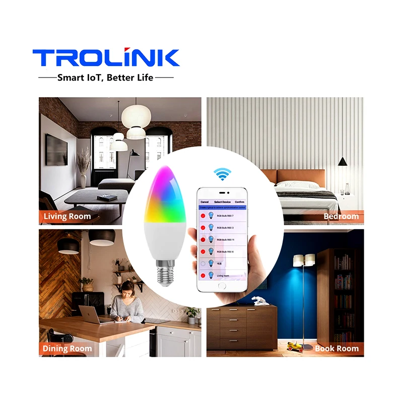  Миниатюрная светодиодная лампочка Trolink E14 с дистанционным управлением украшение для вечеринки