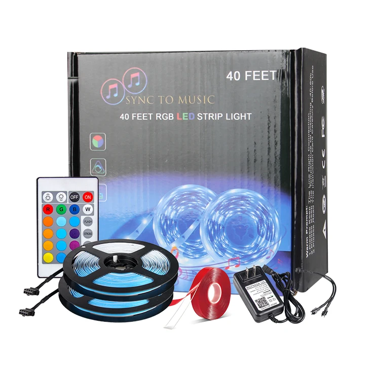  Светодиодная RGB лента SMD5050 12 В постоянного тока м 16 миллионов цветов умная с пультом дистанционного управления и синхронизацией музыки