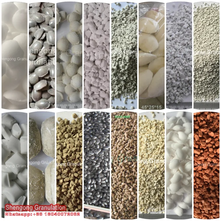 Salt powder/calcium chloride powder auger feeding double roller hydraulic compacting granulator in Changzhou