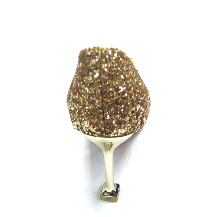 2019 New arrival sequined cloth women stilettos high heel shoes ladies comfortable stilettos