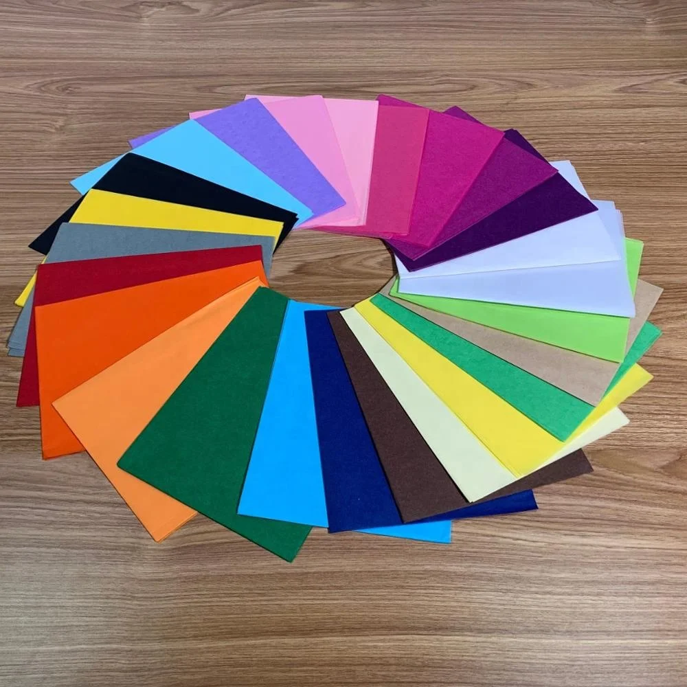 Тонкая подарочная бумага для упаковки бумажных салфеток цветная/белая рукоделия изготовленная на заказ силиконовая офсетная печать из целлюлозы натуральной древесины CU 17 г/м2