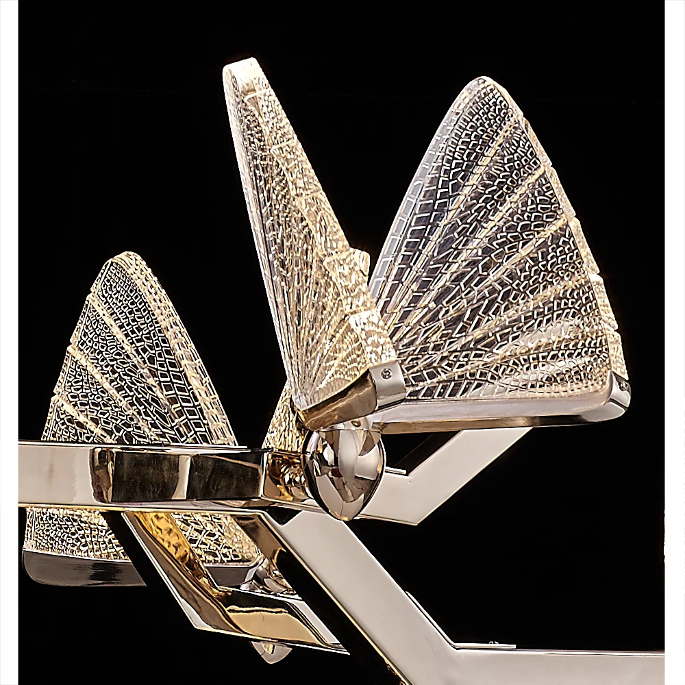 Modern LED Light Butterfly Organic Acrylic Home Romantic Dream Dining Room Chandelier